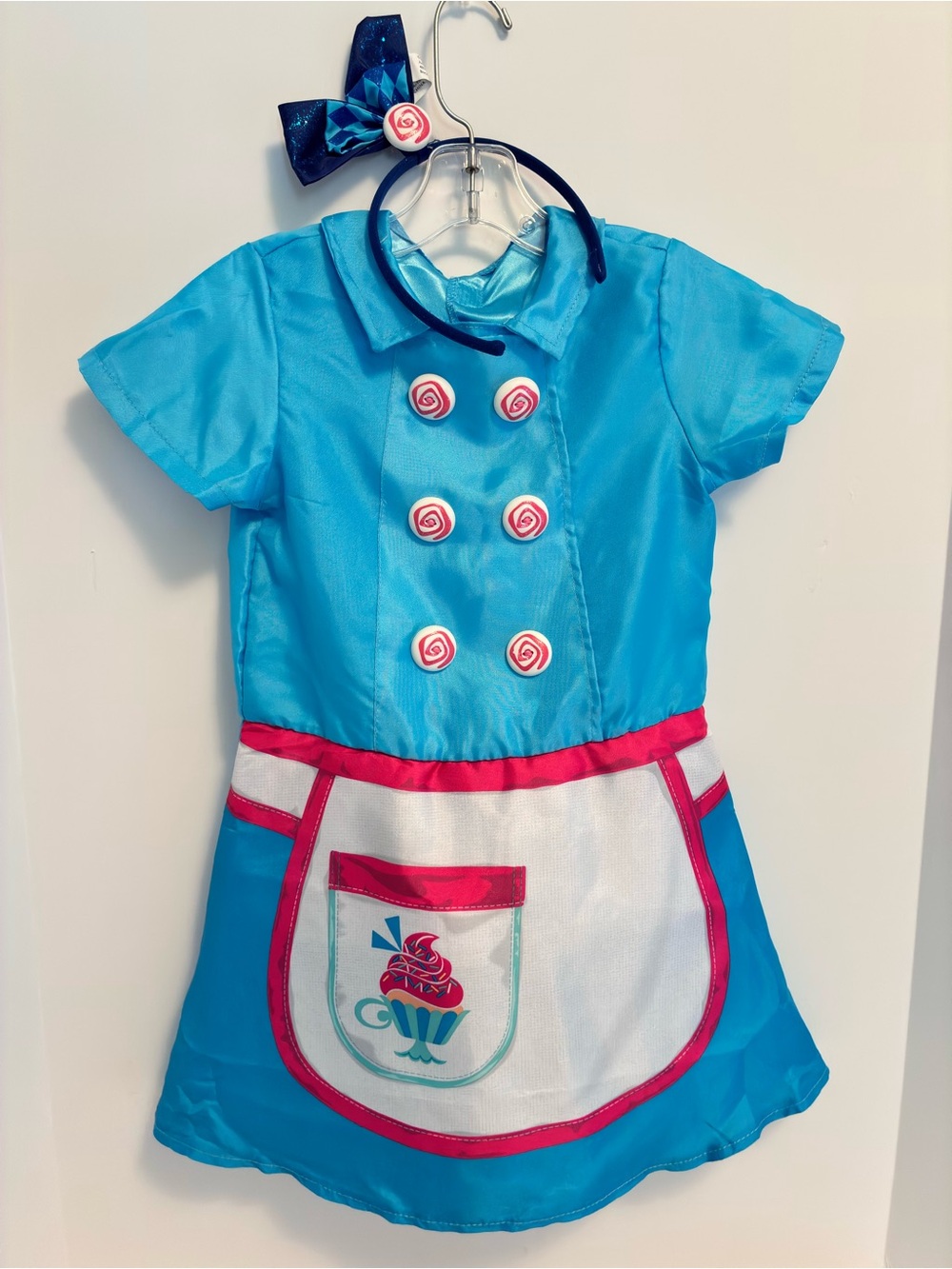 Disney Junior Alice's Wonderland Bakery Let's Bake! Dress Up Costume Size 4-6X